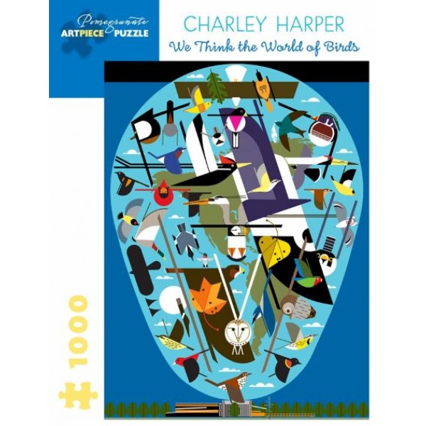 Myślimy o świecie ptaków, Charley Harper (1000el.) - Sklep Art Puzzle